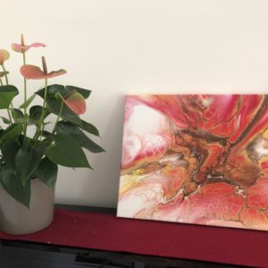 Tableau Acrylique Red Series - 1 Dimensions 40x30x2 cm Décoration Murale Posée