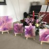 Tableaux Acryliques Purple Series 1-2-3-4 Décoration Mise En Scène Bouquet
